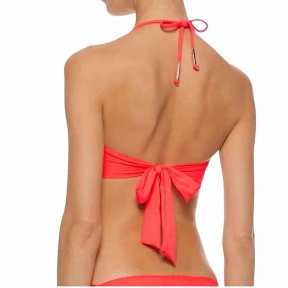 Eberjey Cactus Crush Amala Bikini Top Coral Small - Picture 3 of 8